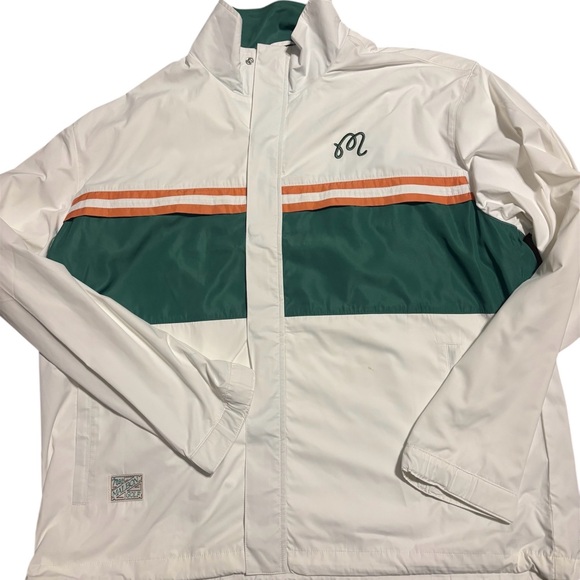 Malbon Other - Malbon Golf Mens Costanzo Windbreaker White  Lightweight  Jacket size L  Pockets